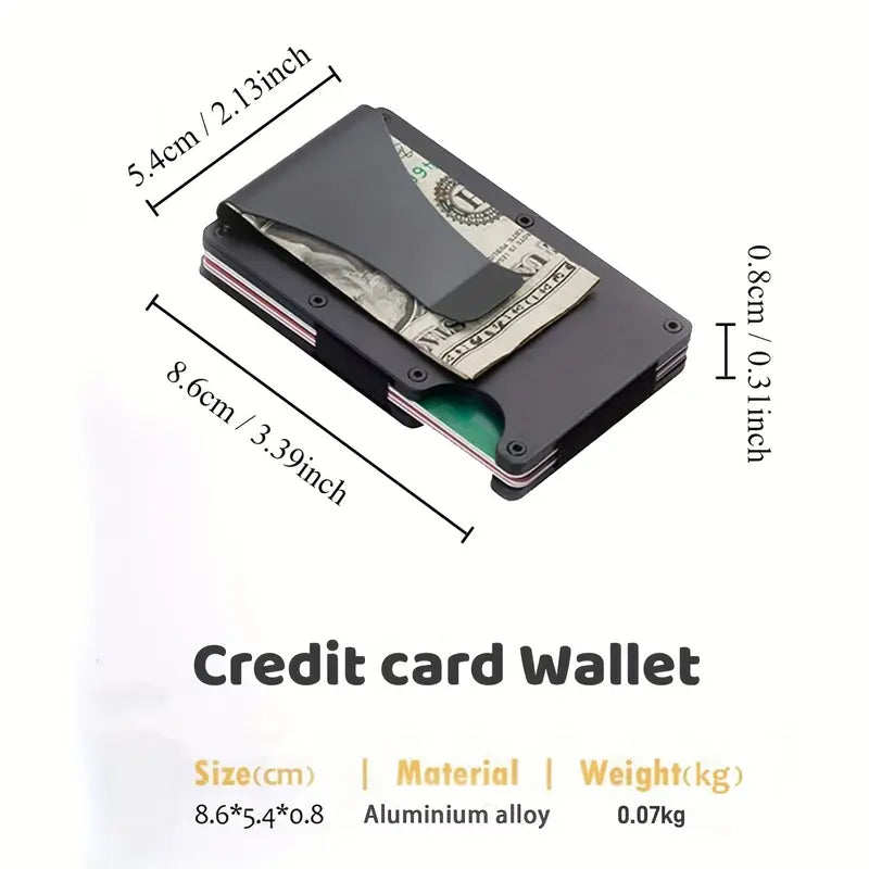 Aluminum Alloy Minimalist And Stylish RFID Credit Card Holder