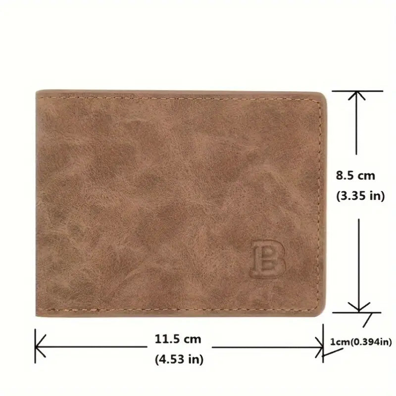 Men'S Vintage Faux Leather Wallet