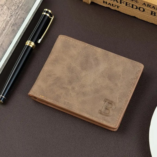 Men'S Vintage Faux Leather Wallet